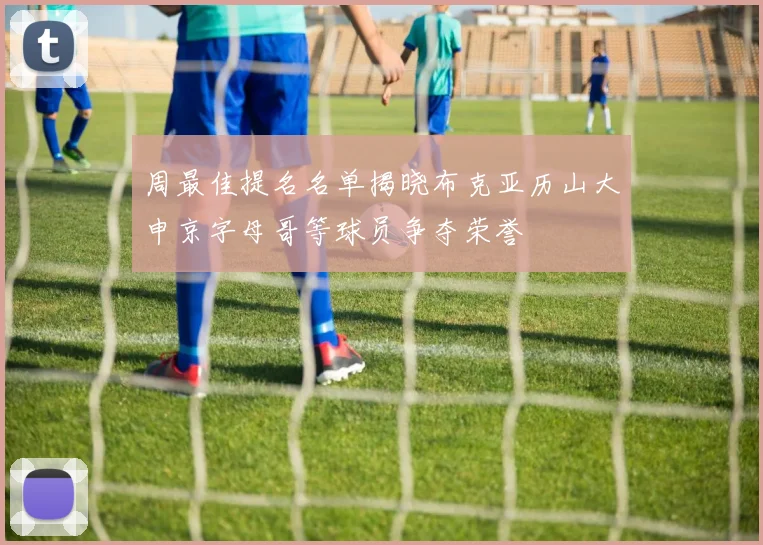 周最佳提名名单揭晓布克亚历山大申京字母哥等球员争夺荣誉